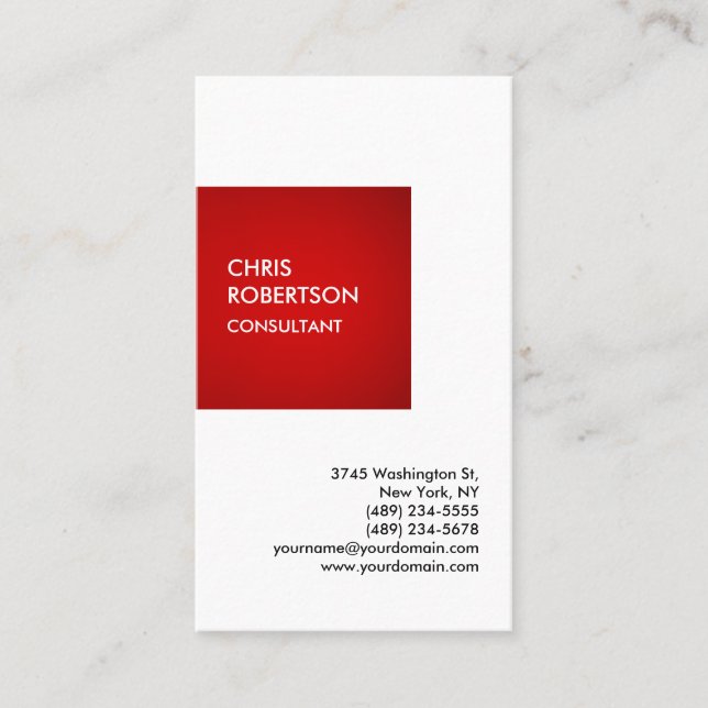 Cartão De Visita Exclusivo Especial Branco Branco Branco Único (Frente)