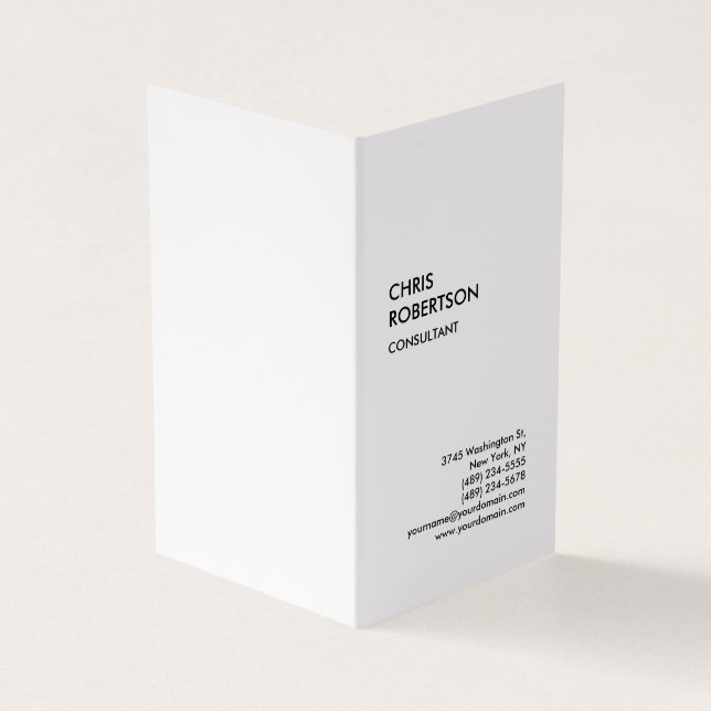 Cartão De Visita Exclusivo preto e branco moderno exclusivo (Exterior)