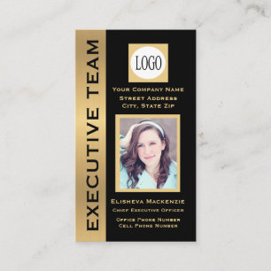 Cartão de visita Executivo Personalizado Dourado P