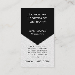 Cartão de visita executivo, preto e cinzas da bor