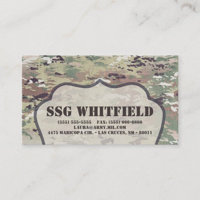 Cartão De Visita Exército OCP Camo Camoflage uniforme Camo do (Frente)