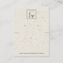 CARTÃO DE VISITA EXIBIÇÃO BRANCA DO TERRAZZO NECKLACE