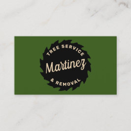 Cartão De Visita Exibição Circular do Serviço de Árvore e Remoção