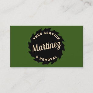 Cartão De Visita Exibição Circular do Serviço de Árvore e Remoção