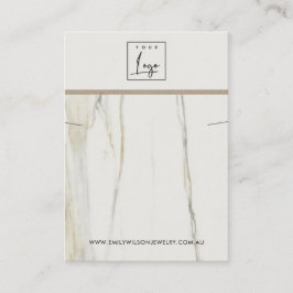 CARTÃO DE VISITA EXIBIÇÃO DA BRACELET NECKLACE DO CALACATTA MARBLE 