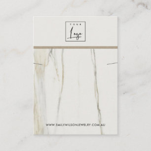 CARTÃO DE VISITA EXIBIÇÃO DA BRACELET NECKLACE DO CALACATTA MARBLE 