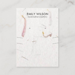 CARTÃO DE VISITA EXIBIÇÃO DE ANDAMENTO DE NECKLACE DE PAPEL PETAL