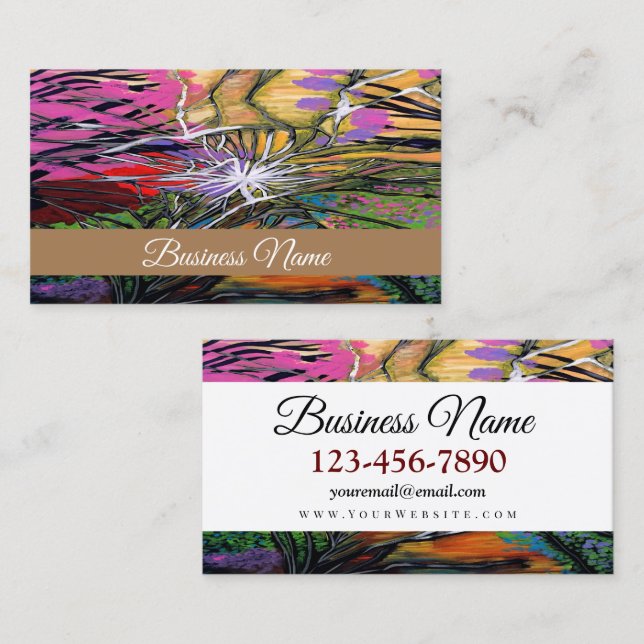 Cartão De Visita Exibição de Artistas (Frente/Verso)