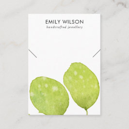 CARTÃO DE VISITA EXIBIÇÃO DE BANDA DA FAUNA FAUNA NECKLACE DE FOLHA