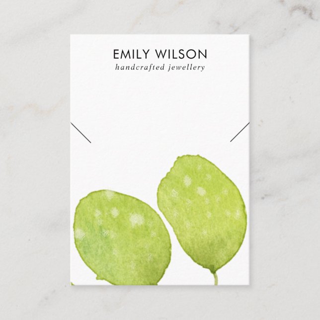 CARTÃO DE VISITA EXIBIÇÃO DE BANDA DA FAUNA FAUNA NECKLACE DE FOLHA (Frente)