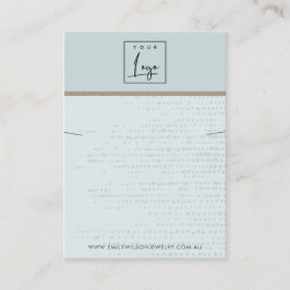 CARTÃO DE VISITA EXIBIÇÃO DE BRACELET NECKLACE DE PONTOS AZUIS SUTL