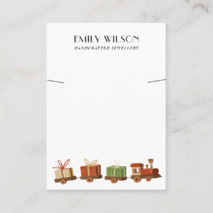 CARTÃO DE VISITA EXIBIÇÃO DE BRACELETE DE COMBOIO DE BRINCO DE PRES