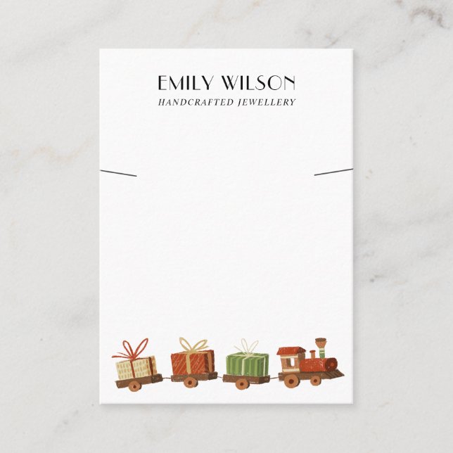 CARTÃO DE VISITA EXIBIÇÃO DE BRACELETE DE COMBOIO DE BRINCO DE PRES (Frente)