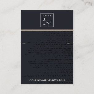 CARTÃO DE VISITA EXIBIÇÃO DE BRACELETE DE NECKLACE DE PONTOS PRET