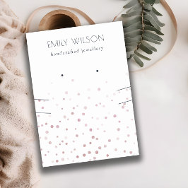 Cartão De Visita Exibição de Colar Confetti de Confetti de Blush Wa