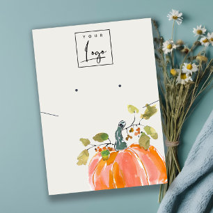 Cartão De Visita Exibição de Colar do Logotipo da Abóbora de Ouvido