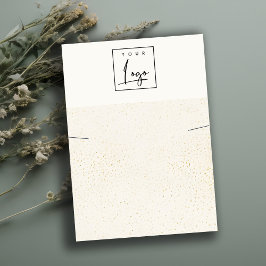 Cartão De Visita Exibição de Colar do Logotipo da Textura Branca Do