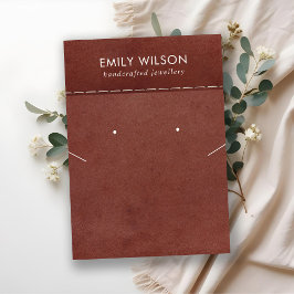 CARTÃO DE VISITA EXIBIÇÃO DE COURA DE COURO DE COURO VERMELHO