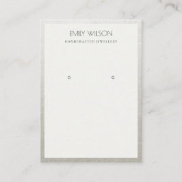 CARTÃO DE VISITA EXIBIÇÃO DE EXPLORAÇÃO DE PELES FAUX SILVER FAUX