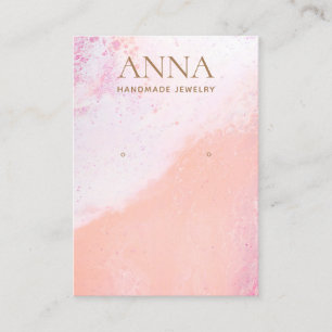 Cartão De Visita Exibição de Joias Peach Pink Beach Earrando