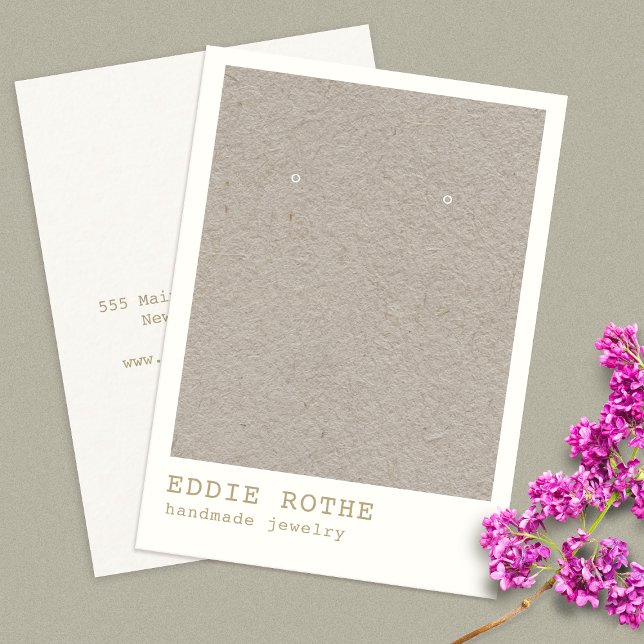 Cartão De Visita Exibição de Joias Simples de Enrelaçamento de Kraf (Criador carregado)