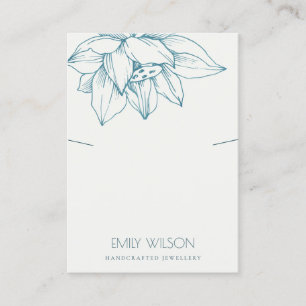 CARTÃO DE VISITA EXIBIÇÃO DE NECKLACE SIMPLES DE LOTE AZUL ELEGAN