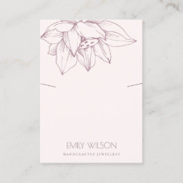 CARTÃO DE VISITA EXIBIÇÃO DE NECKLACE SIMPLES DE PINCO BRUTO ELEGAN