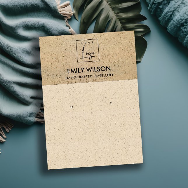 CARTÃO DE VISITA EXIBIÇÃO DE OCULTAÇÃO DE LOGOTIPO RUSTICO TERRACOT (Criador carregado)