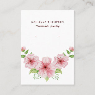 Cartão De Visita Exibição de Orelha Botânica Botânica Boutique Flor