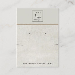 CARTÃO DE VISITA EXIBIÇÃO DE OUVIDO DE CONCRETO DE CINZAS BRANCAS