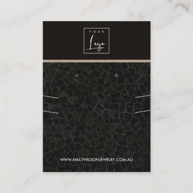 CARTÃO DE VISITA EXIBIÇÃO DE OUVIDO DO NECKLACE DE TEXTURA MOSAIC P (Frente)