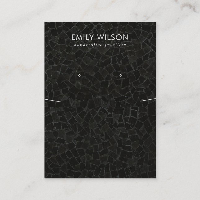 CARTÃO DE VISITA EXIBIÇÃO DE OUVIDO DO NECKLACE DE TEXTURA MOSAIC P (Frente)