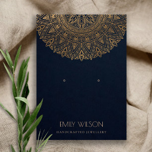 CARTÃO DE VISITA EXIBIÇÃO DE OUVIMENTO DO ORNAMENTADO DOURADO CL