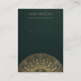 CARTÃO DE VISITA EXIBIÇÃO DE OUVIMENTO DO ORNAMENTADO DOURADO CLÁSS