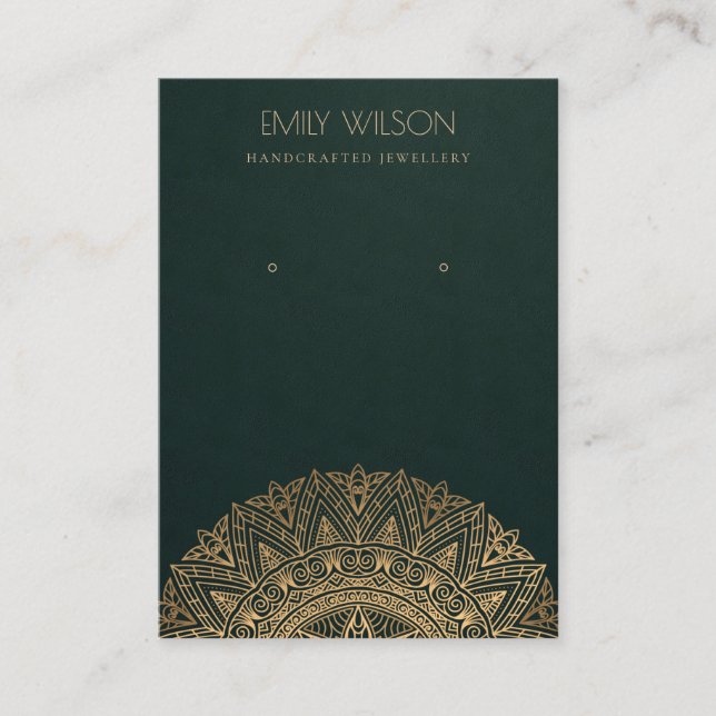 CARTÃO DE VISITA EXIBIÇÃO DE OUVIMENTO DO ORNAMENTADO DOURADO CLÁSS (Frente)