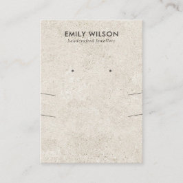 CARTÃO DE VISITA EXIBIÇÃO DE OUVIR BRANCO STUCCO LONG NECKLACE