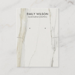 CARTÃO DE VISITA EXIBIÇÃO DE OUVIR DO NECKLACE DE TEXTURA MARÍTIMA 