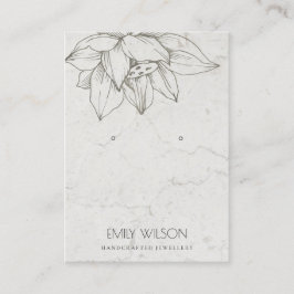 CARTÃO DE VISITA EXIBIÇÃO DE OUVIR SIMPLES DE PRATA DE MARBO ELEGAN