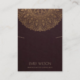 CARTÃO DE VISITA EXIBIÇÃO DO BURGUNDY FAUX DOURADO ORNAMENTADO MAND