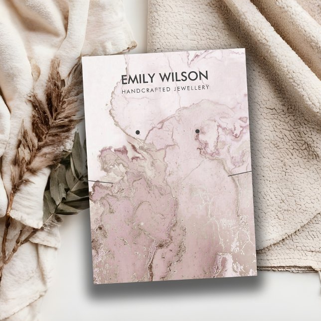 CARTÃO DE VISITA EXIBIÇÃO DO ESTUDO DE NECKLACE MARBLE AGATE MAUVE  (Criador carregado)