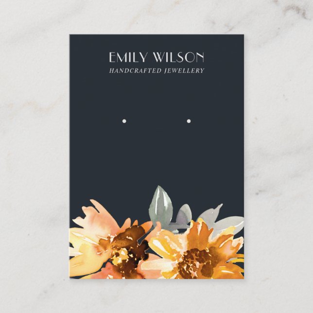 CARTÃO DE VISITA EXIBIÇÃO DO ESTUDO DO MARINHO AUTUMN FALL SFOWER S (Frente)