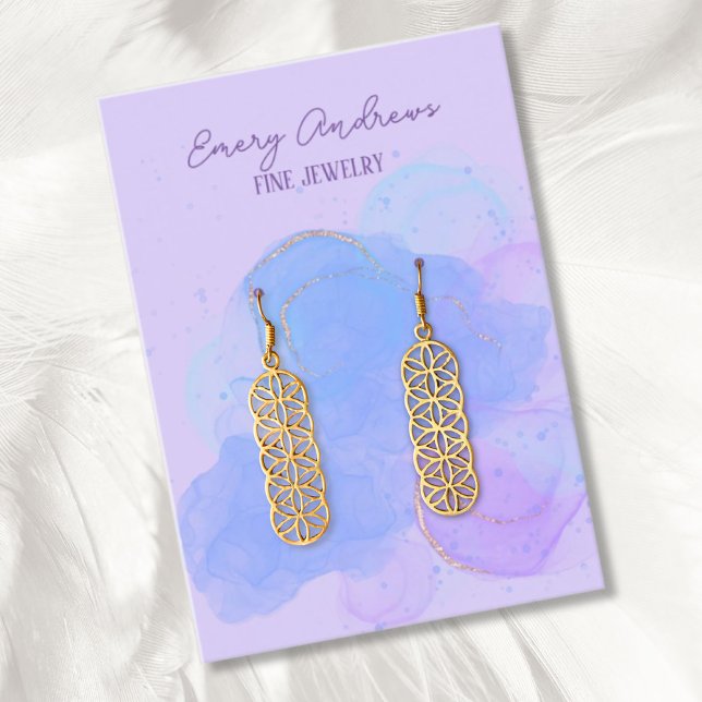 Cartão De Visita Exibição do Holder de Ouvido do Designer Roxo (Criador carregado)