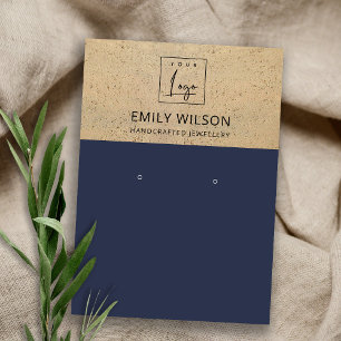 CARTÃO DE VISITA EXIBIÇÃO DO LOGOTIPO DE TEXTURA DE TERRACOTTA DO