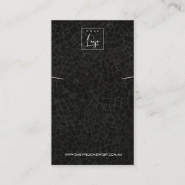 CARTÃO DE VISITA EXIBIÇÃO DO NECKLACE BRACELET DE TEXTURA NEGRA