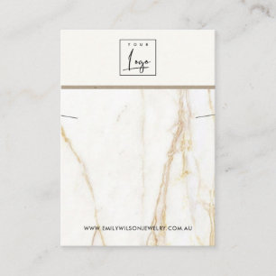 CARTÃO DE VISITA EXIBIÇÃO DOURADA DA BRACELET DE NECKLACE MARBLE 