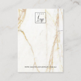 Cartão De Visita EXIBIÇÃO Dourada DA BRACELET DE NECKLACE MARBLE CA