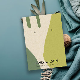 CARTÃO DE VISITA EXIBIÇÃO MODERNA DE OUVIMENTO DO KRAFT VERDE LIMÃO