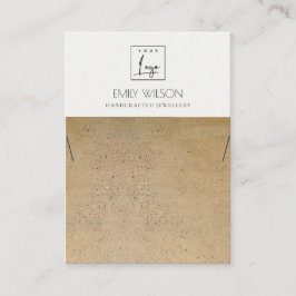 CARTÃO DE VISITA EXIBIÇÃO RUSTIC TERRACOTTA TEXTURE LOGO NECKLACE