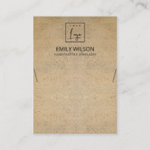 EXIBIÇÃO RUSTIC TERRACOTTA TEXTURE LOGO NECKLACE