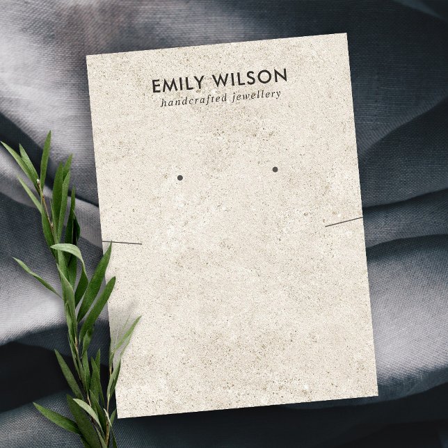 CARTÃO DE VISITA EXIBIÇÃO RUSTICA DE ANDAMENTO BRANCO DO NECKLACE S (Criador carregado)